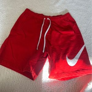 Men’s Red Nike Sweat Shorts